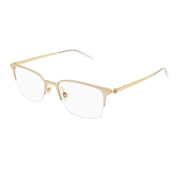 NEW  MONTBLANC EYEGLASSES GOLD UNISEX EYEWEAR MONTBLANC MB0234OK 001 - Picture 1 of 3